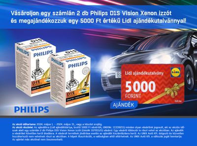 PHILIPS D1S Vision Xenon izzó akció