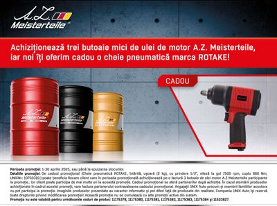 Promotia lubrifiantilor A.Z. Meisterteile, la butoi mic!
