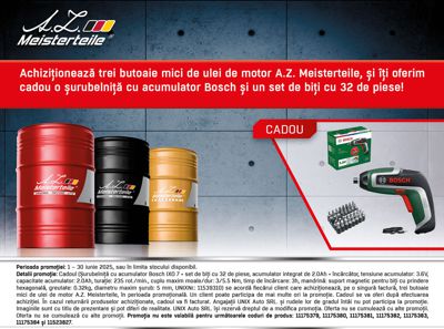 Promotia lubrifiantilor A.Z. Meisterteile, la butoi mic!