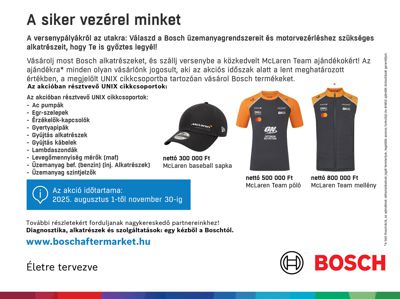 Bosch benzinrendszer és motorvezérlés alkatrész akció