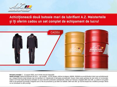 Promotia lubrifiantilor A.Z. Meisterteile, la butoi mare!