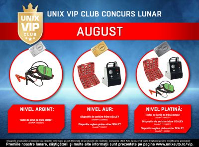 UNIX VIP Club concursul lunii august