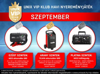 VIP Nyereményjáték szeptember