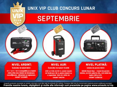 UNIX VIP Club concursul lunii septembrie