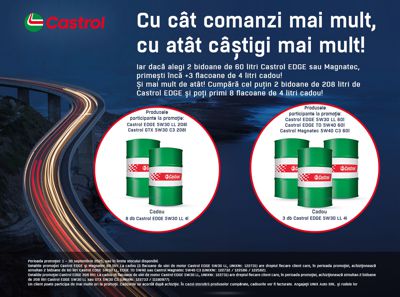 Promotia CASTROL la butoaie mari