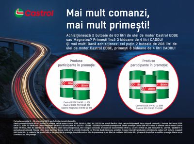 Promotia CASTROL la butoaie mari