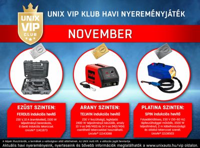 VIP Nyereményjáték november