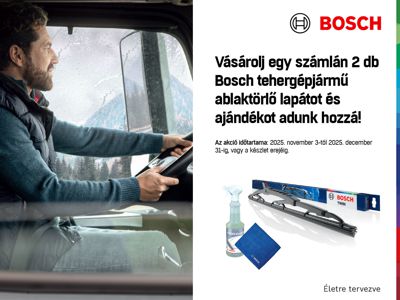 Bosch tehergépjármű ablaktörlő akció