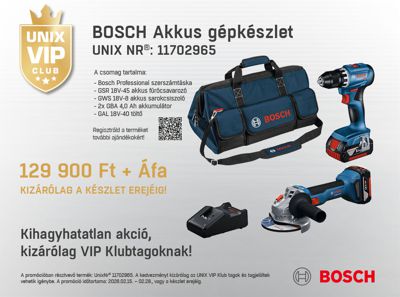 BOSCH Akkus gépkészlet akció