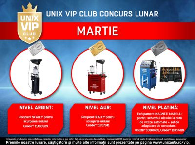 UNIX VIP Club concursul lunii martie