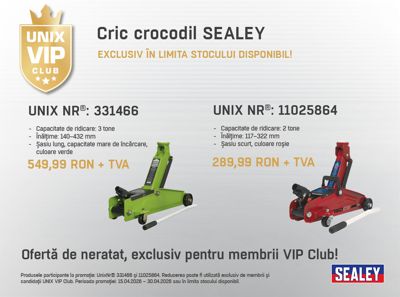 Promotie cric crocodil SEALEY