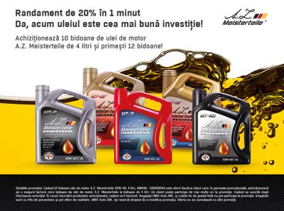 Promotie lubrifianti A.Z. Meisterteile – bidoane mici