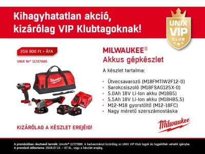 Milwaukee akkus gépkészlet akció