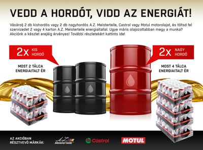 Kis- és nagyhordós motorolaj akció