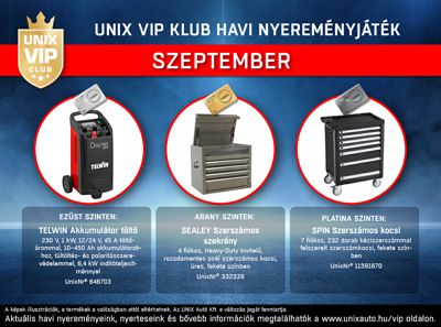 VIP Nyereményjáték szeptember