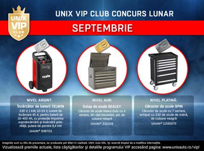UNIX VIP Club concursul lunii septembrie