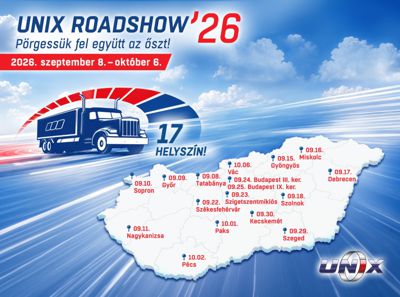 UNIX Roadshow 2026 - Pörgessük fel együtt az őszt!